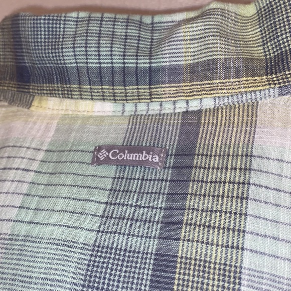 Columbia women’s pastel green and blue plaid long sleeve button down size M - Picture 8 of 8